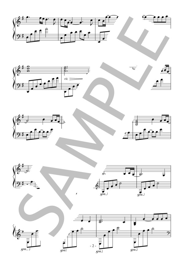 WISH(中級）：S.E.N.S. / ピアノソロ 中級 - サンプル譜面 2/4