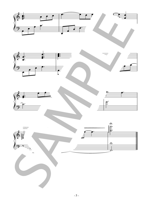 Brightness(初級）：S.E.N.S. / ピアノソロ 中級 - サンプル譜面 5/5