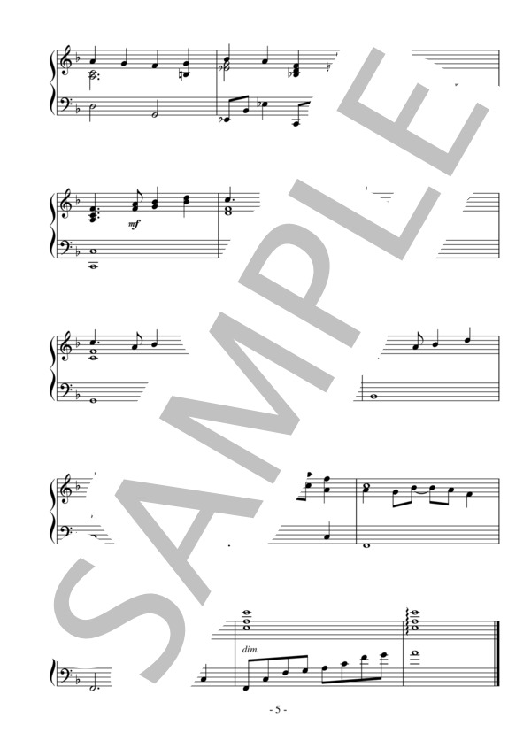 A Whole New World(中級）：ディズニー映画「アラジン」OST (アラン・メンケン) / ピアノソロ 中級 - サンプル譜面 5/5