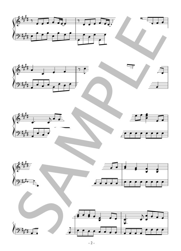 ヘビーローテーション（初～中級）：AKB48 / ピアノソロ 初〜中級 - サンプル譜面 2/5