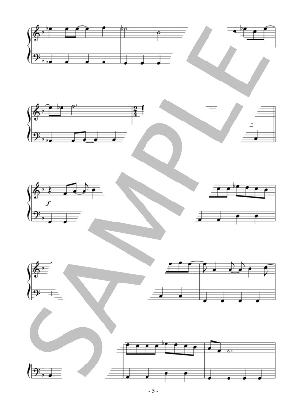 銀河鉄道999(入門）：ゴダイゴ / ピアノソロ 入門 - サンプル譜面 5/5