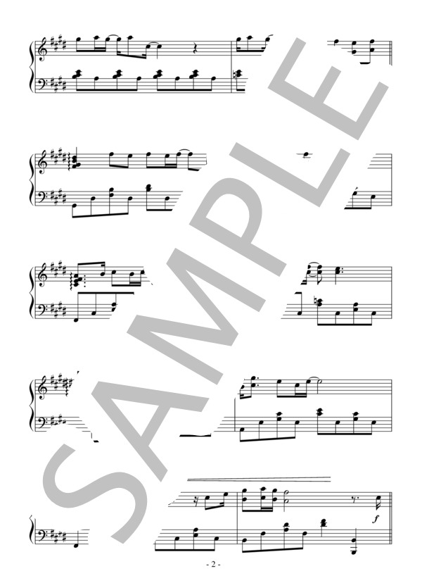 Winter Song(中級）：Dreams Come True (DREAMS COME TRUE) / ピアノソロ 中級 - サンプル譜面 2/5