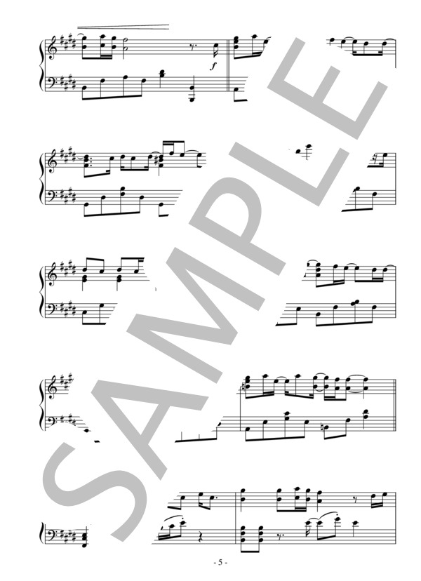 Winter Song(中級）：Dreams Come True (DREAMS COME TRUE) / ピアノソロ 中級 - サンプル譜面 5/5