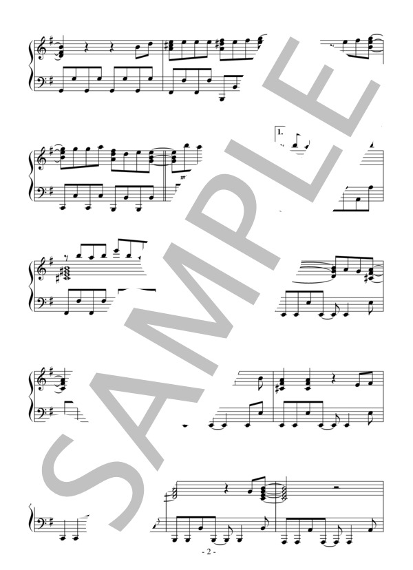 クリスマスキャロルの頃には（初～中級）：稲垣潤一 (稲垣 潤一) / ピアノソロ 初〜中級 - サンプル譜面 2/4