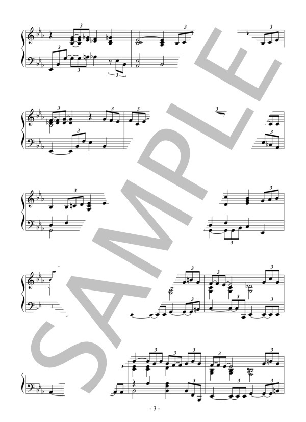 Sweet Memories(中級）：松田聖子 (松田 聖子) / ピアノソロ 中級 - サンプル譜面 3/5