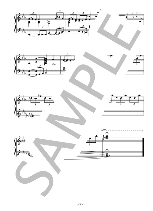 Sweet Memories(中級）：松田聖子 (松田 聖子) / ピアノソロ 中級 - サンプル譜面 5/5