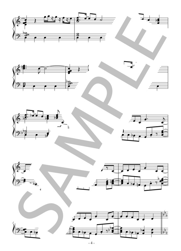 Rock'n Rouge(中級）：松田聖子 (松田 聖子) / ピアノソロ 中級 - サンプル譜面 4/5