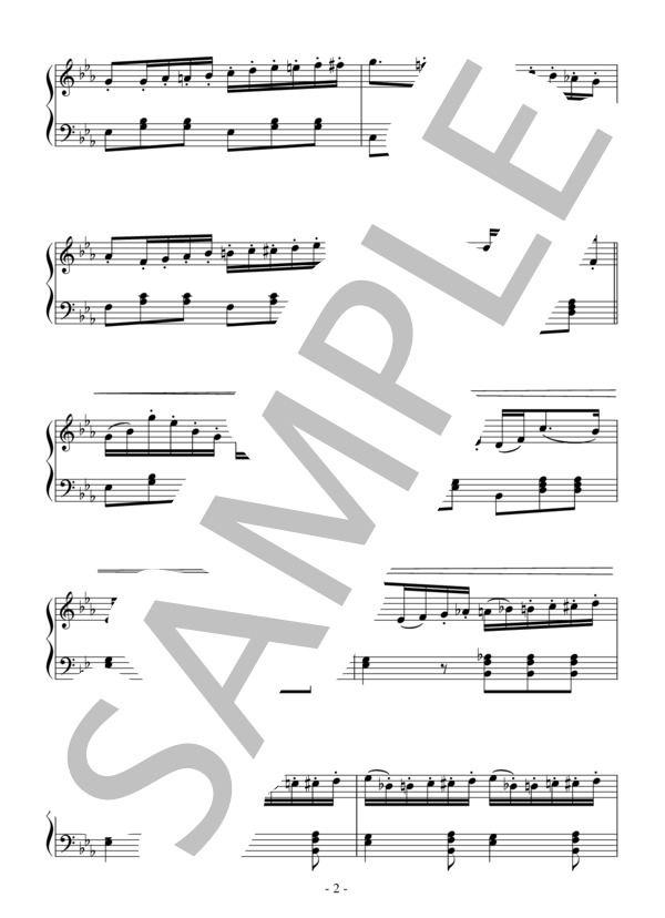 バレエ「ジゼル」よりミルタのVa.(初～中級）：アダン (アドルフ＝シャルル・アダン) / ピアノソロ 初〜中級 - サンプル譜面 2/3