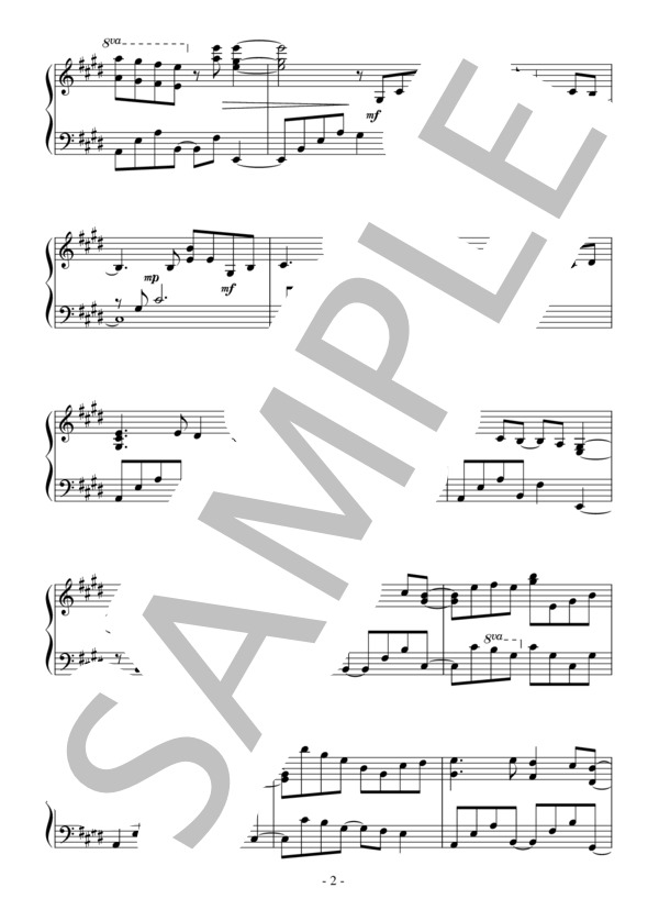 今、話したい誰かがいる（中～上級）：乃木坂46 / ピアノソロ 中〜上級 - サンプル譜面 2/5