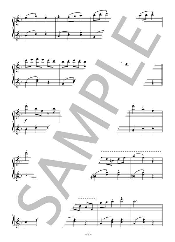 Back in the Old Hut(初級）：アニメ「あの花」OST (REMEDIOS) / ピアノソロ 初級 - サンプル譜面 2/5