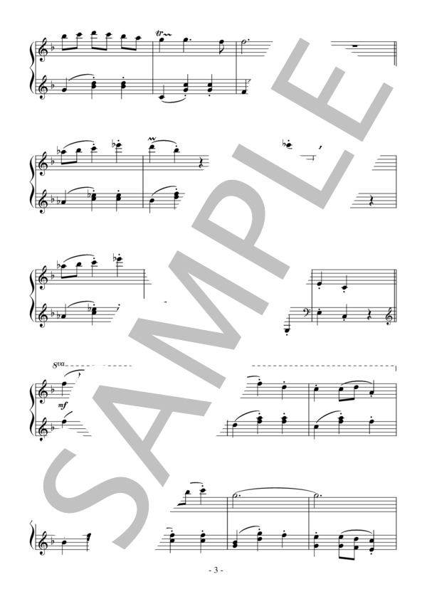 Back in the Old Hut(初級）：アニメ「あの花」OST (REMEDIOS) / ピアノソロ 初級 - サンプル譜面 3/5