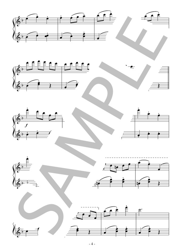 Back in the Old Hut(初級）：アニメ「あの花」OST (REMEDIOS) / ピアノソロ 初級 - サンプル譜面 4/5