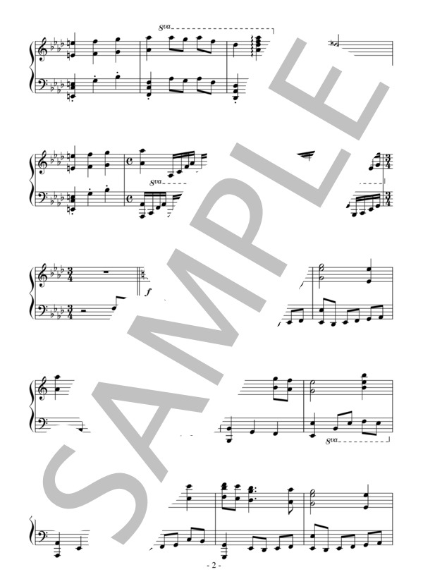 Still Doll(中～上級）：アニメ「ヴァンパイア騎士」OST (分島 花音) / ピアノソロ 中〜上級 - サンプル譜面 2/3