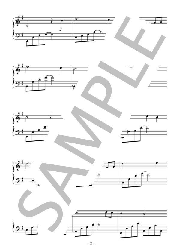 Warm Envelopment(初級）：アニメ「ヴァンパイア騎士GUILTY」OST (羽毛田 丈史) / ピアノソロ 初級 - サンプル譜面 2/3