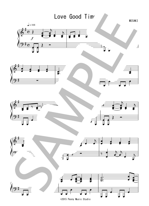 Love Good Time(中級 TVサイズ）：アニメ「オオカミ少女と黒王子」OST (Special Thanks) / ピアノソロ 中級 - サンプル譜面 1/4