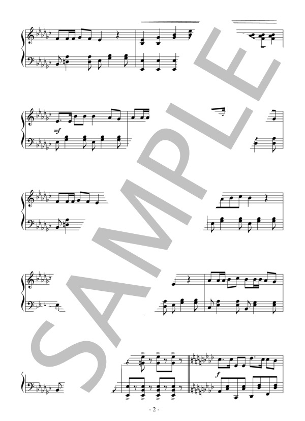 ペチカ～ココロ灯して～（中級）：アニメ「ヘタリア」OST (高戸 靖広) / ピアノソロ 中級 - サンプル譜面 2/5