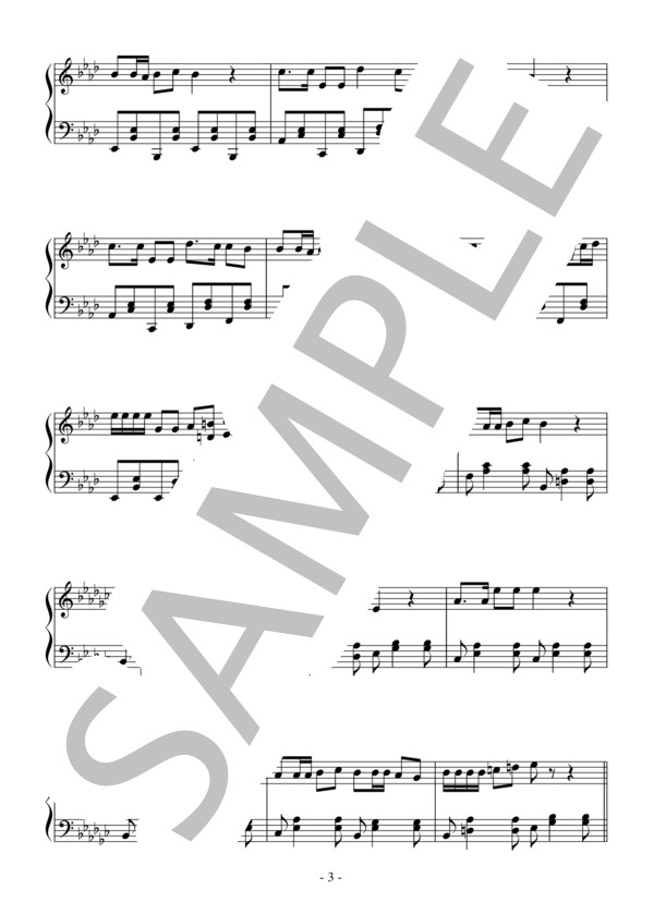 ペチカ～ココロ灯して～（中級）：アニメ「ヘタリア」OST (高戸 靖広) / ピアノソロ 中級 - サンプル譜面 3/5