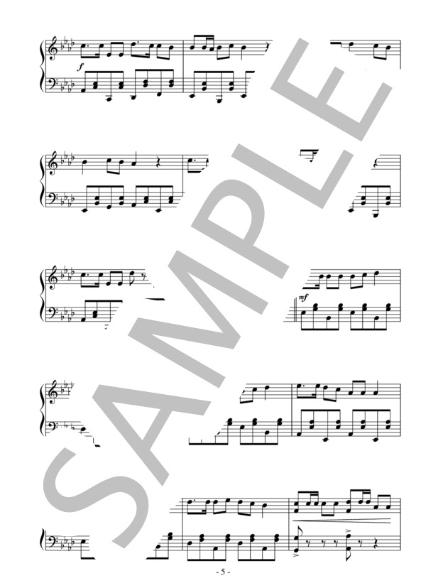 ペチカ～ココロ灯して～（中級）：アニメ「ヘタリア」OST (高戸 靖広) / ピアノソロ 中級 - サンプル譜面 5/5