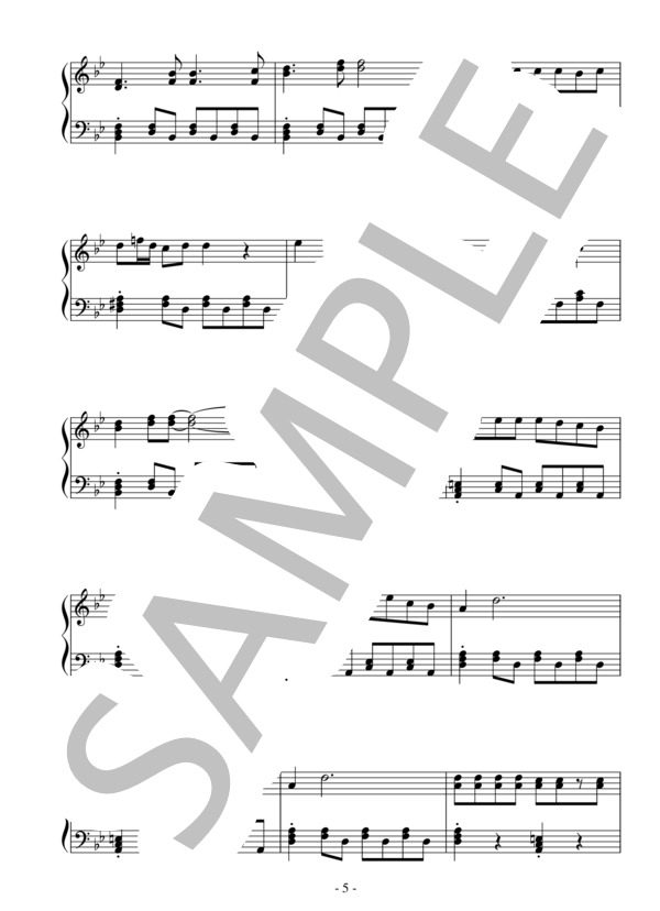 ニイハオ★中国（中級）：アニメ「「ヘタリア」OST (甲斐田 ゆき) / ピアノソロ 中級 - サンプル譜面 5/5