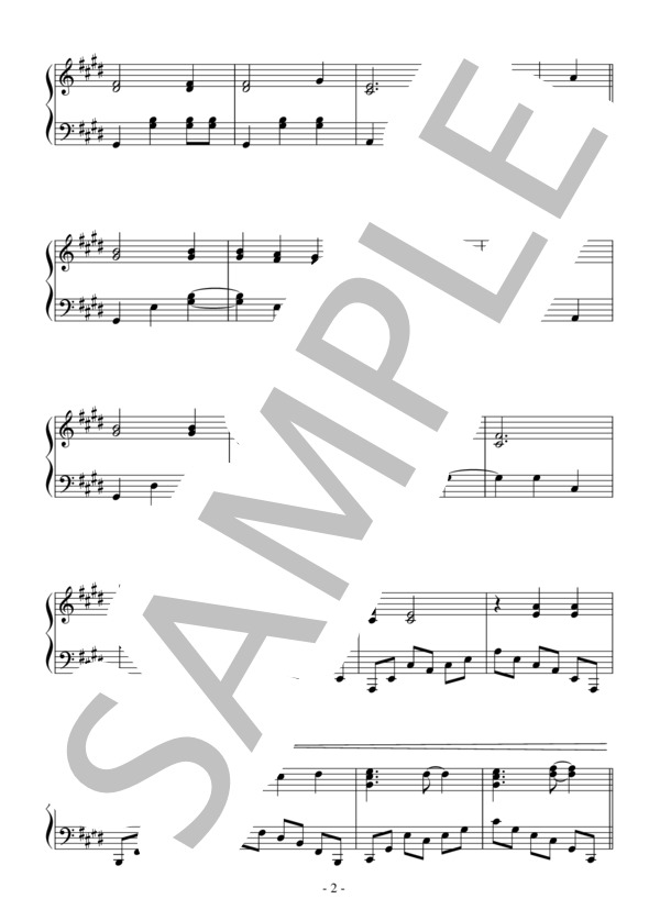 History Maker(中級）：アニメ「ユーリ!!! on Ice」OST (DEAN FUJIOKA) / ピアノソロ 中級 - サンプル譜面 2/5