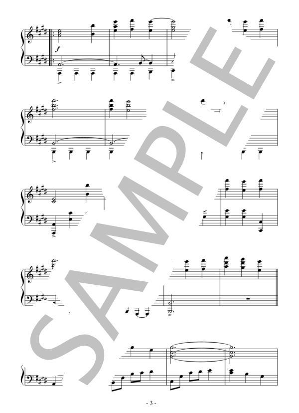 History Maker(中級）：アニメ「ユーリ!!! on Ice」OST (DEAN FUJIOKA) / ピアノソロ 中級 - サンプル譜面 3/5