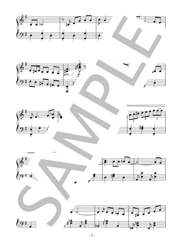 愛について～EROS～（中～上級）：アニメ「ユーリ!!! on Ice」OST (冨永 恵介) / ピアノソロ 中〜上級 - サンプル譜面 5/5