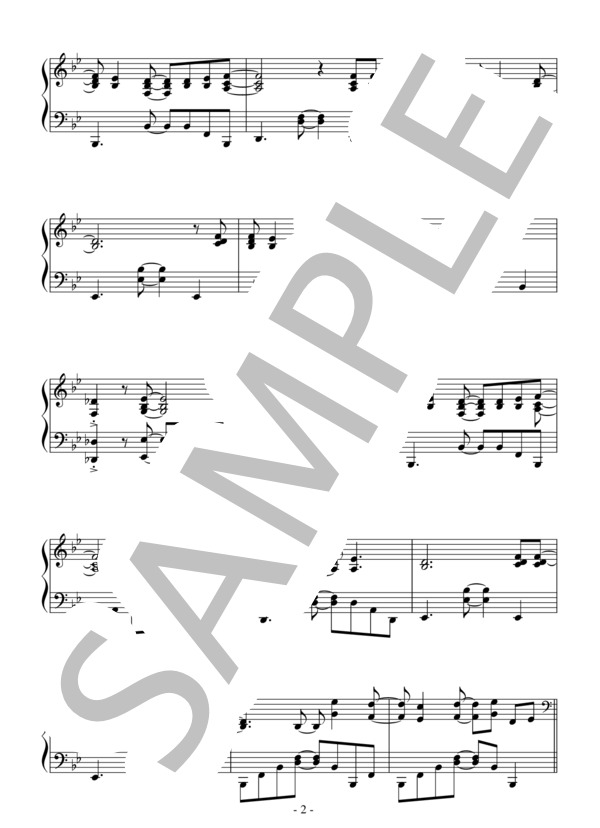 未来形ANSWER(中級 TVサイズ）：アニメ「俺物語!!!」OST (TRUSTRICK) / ピアノソロ 中級 - サンプル譜面 2/5