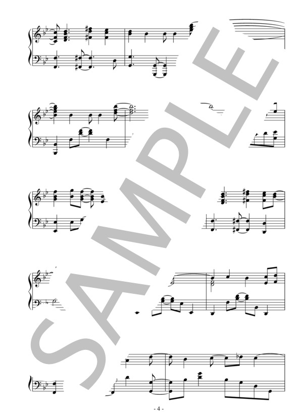 未来形ANSWER(中級 TVサイズ）：アニメ「俺物語!!!」OST (TRUSTRICK) / ピアノソロ 中級 - サンプル譜面 4/5