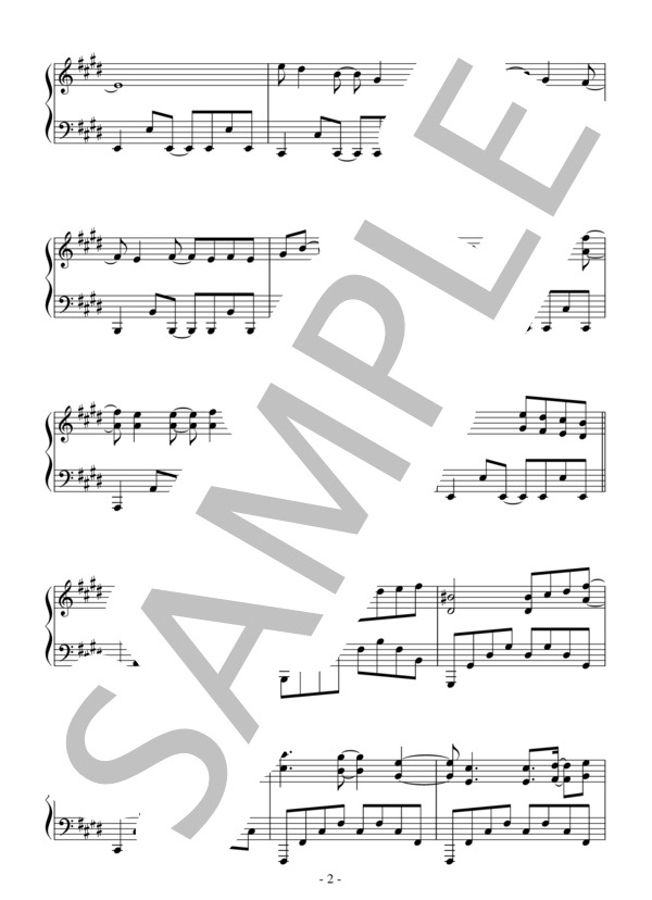 僕にできること（中級 Short Ver.)：アニメ「夏目友人帳 参」OST (HOW MERRY MARRY) / ピアノソロ 中級 - サンプル譜面 2/4