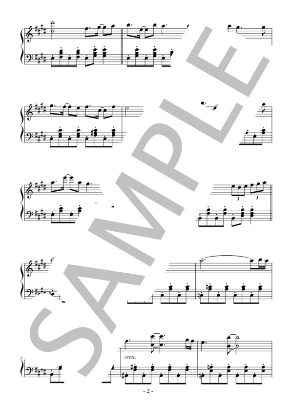 美咲順調マーチ（初～中級）：アニメ「会長はメイド様！」OST (前口 渉) / ピアノソロ 初〜中級 - サンプル譜面 2/4