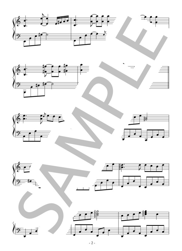 無力？ 孤立？（初～中級）：アニメ「会長はメイド様！」OST (前口 渉) / ピアノソロ 初〜中級 - サンプル譜面 2/3