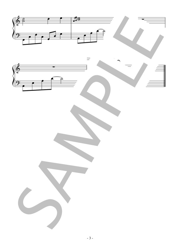 無力？ 孤立？（初～中級）：アニメ「会長はメイド様！」OST (前口 渉) / ピアノソロ 初〜中級 - サンプル譜面 3/3