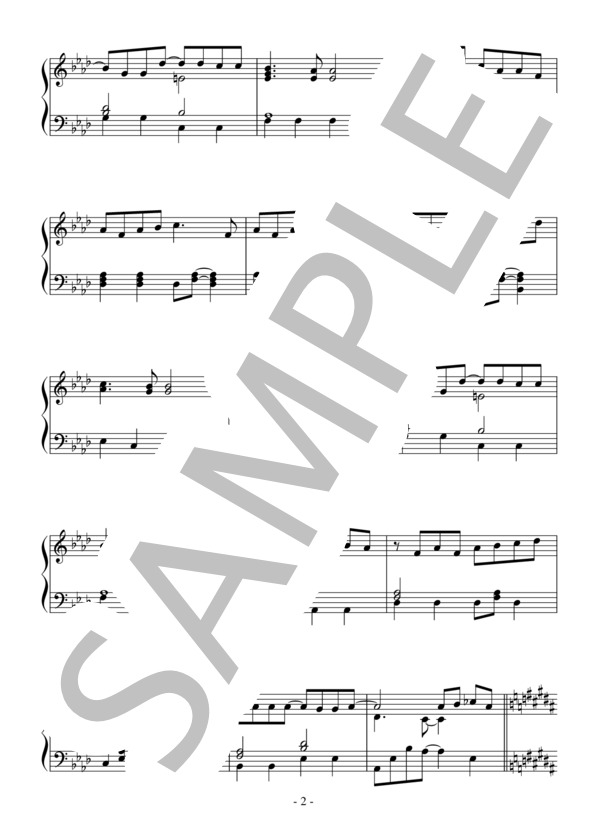 Bittersweet(中～上級）：嵐 / ピアノソロ 中〜上級 - サンプル譜面 2/5