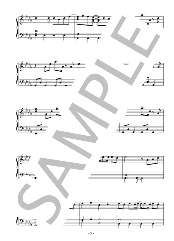 Bittersweet(中～上級）：嵐 / ピアノソロ 中〜上級 - サンプル譜面 5/5