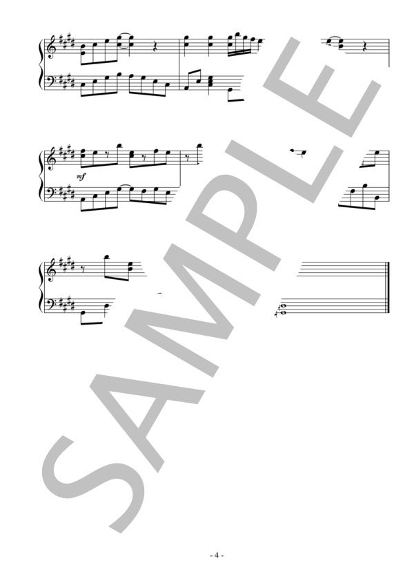 神様の神様（中級 TVサイズ）：アニメ「神様はじめました」OST (ハナエ) / ピアノソロ 中級 - サンプル譜面 4/4