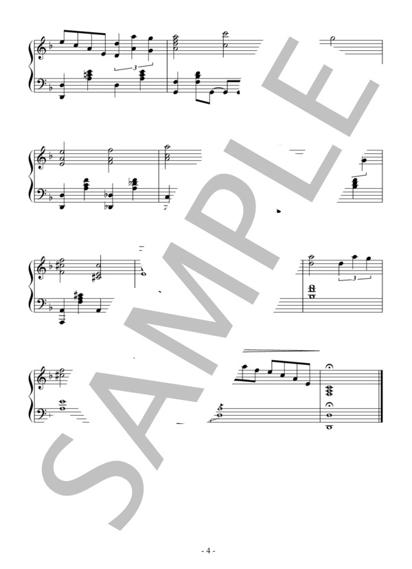 不可思議のカルテ（中級 Short Ver.)：アニメ「青ブタ」OST (カワイ ヒデヒロ) / ピアノソロ 中級 - サンプル譜面 4/4