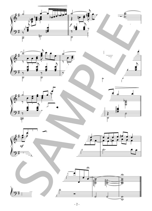 白雪・前を向こう！（中級）：アニメ「赤髪の白雪姫」OST (大島 ミチル) / ピアノソロ 中級 - サンプル譜面 2/2