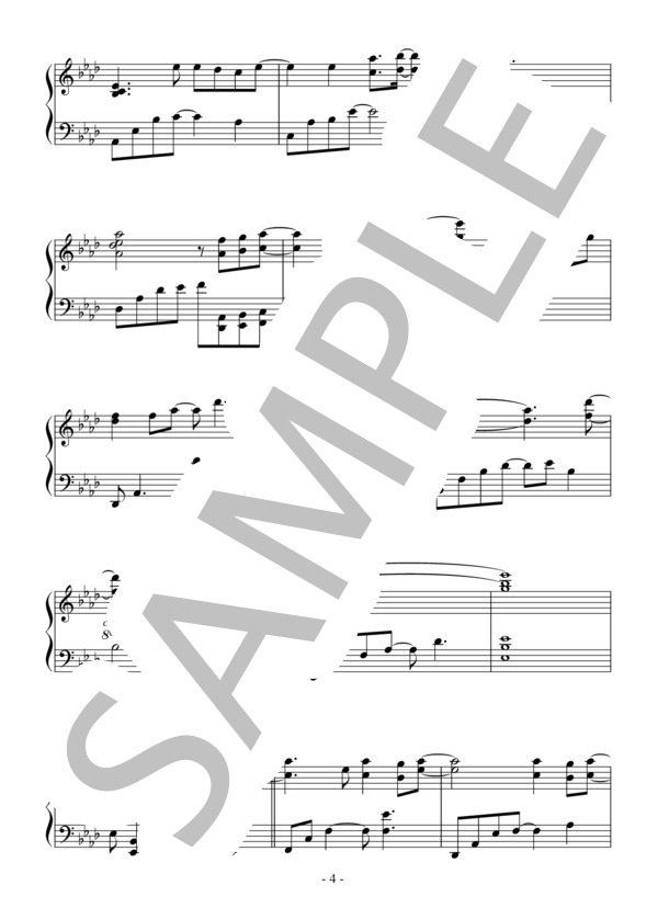 ただひとつの（中級）：韓国ドラマ「馬医」OST (So Hyang) / ピアノソロ 中級 - サンプル譜面 4/5