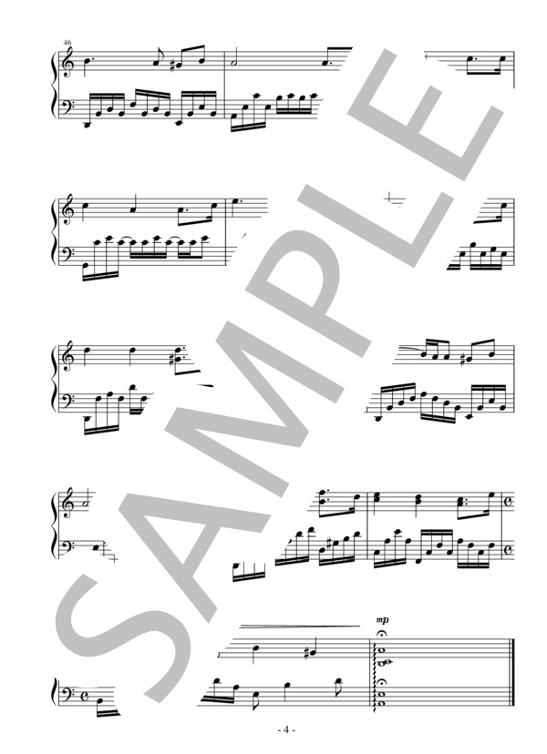 Clementine(中級）：韓国ドラマ「春のワルツ」OST (パーシー・モントローズ) / ピアノソロ 中級 - サンプル譜面 4/4