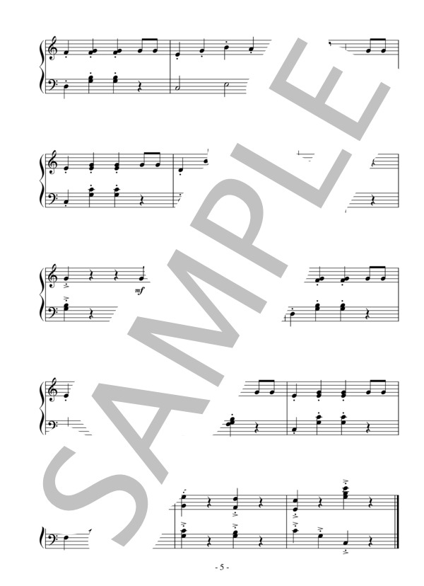 おもちゃの兵隊のマーチ（初～中級）：イエッセル (レオン・イェッセル) / ピアノソロ 初〜中級 - サンプル譜面 5/5