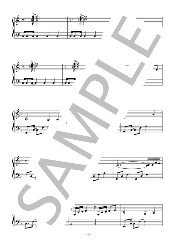 世界の車窓から（初級）：「世界の車窓から」OST (溝口 肇) / ピアノソロ 初級 - サンプル譜面 2/4