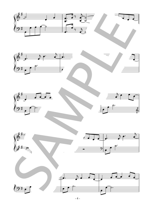 ヒカリへ Piano Ver.(初～中級 完コピ）：ドラマ「リッチマン、プアウーマン」OST (miwa) / ピアノソロ 初〜中級 - サンプル譜面 4/5