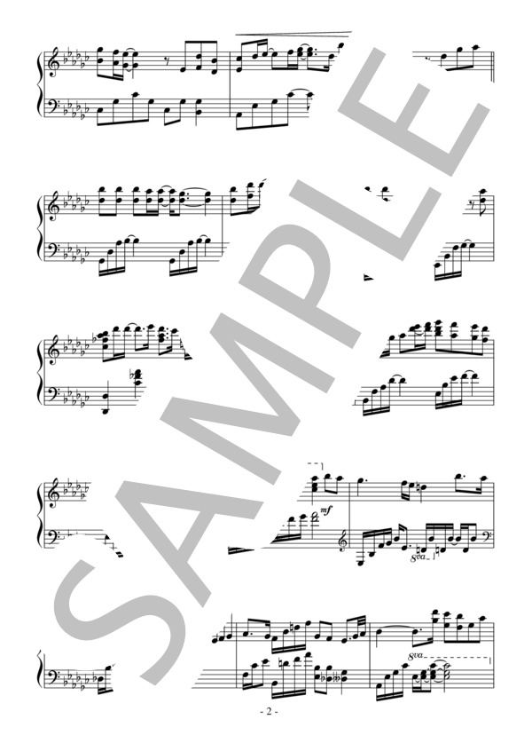 雪の華（中級）：韓国ドラマ「その冬、風が吹く」OST (Gummy) / ピアノソロ 中級 - サンプル譜面 2/4