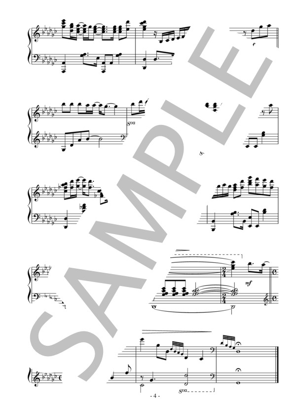 雪の華（中級）：韓国ドラマ「その冬、風が吹く」OST (Gummy) / ピアノソロ 中級 - サンプル譜面 4/4