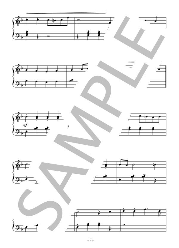 アメリカン・パトロール（入門）：ミーチャム (グレン・ミラー) / ピアノソロ 入門 - サンプル譜面 2/3