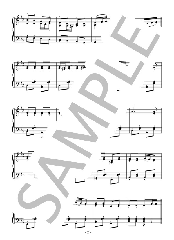 アメリカン・パトロール（中級）：ミーチャム (グレン・ミラー) / ピアノソロ 中級 - サンプル譜面 2/5