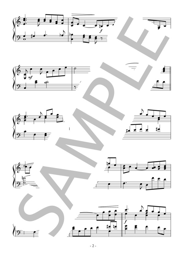 ロンドンデリーの歌（初～中級）：アイルランド民謡 (Traditional) / ピアノソロ 初〜中級 - サンプル譜面 2/3