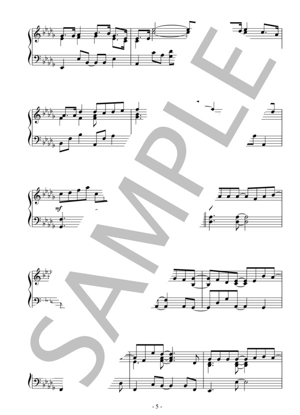 HANABI(中級）：Mr.Children / ピアノソロ 中級 - サンプル譜面 5/5