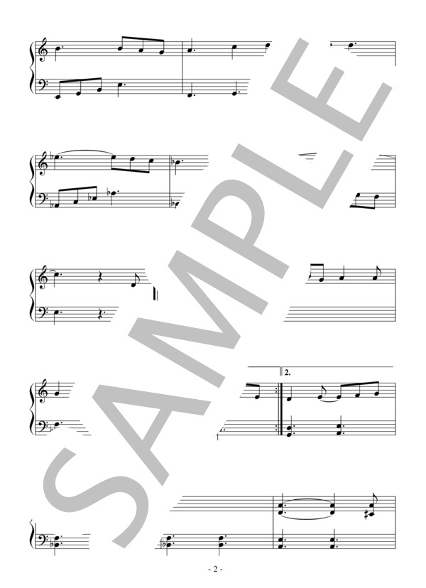 storia(初級）：NHK「歴史秘話ヒストリア」OST (Kalafina) / ピアノソロ 初級 - サンプル譜面 2/5