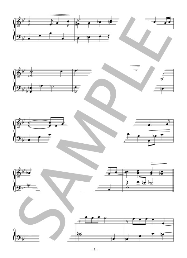 愚かなりわが心（初級）：ジャズ (ヴィクター・ヤング) / ピアノソロ 初級 - サンプル譜面 3/4